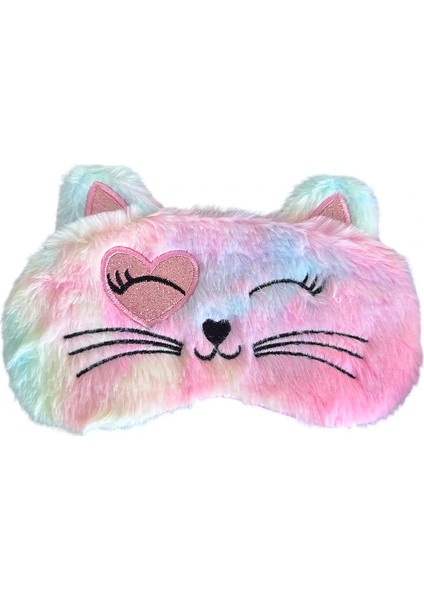 Sevimli Kedi Pembiş Peluş Uyku Maskesi Uyku Bandı Göz Bandı fiyatları