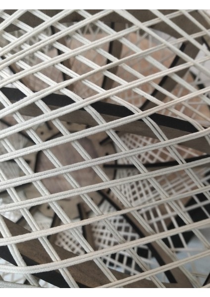 Doğal El Yapımı Bohem-Rustik-Modern-Jüt-Hasır-Sarkıt Avize