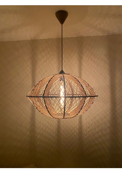 Doğal El Yapımı Bohem-Rustik-Modern-Jüt-Hasır-Sarkıt Avize modelleri