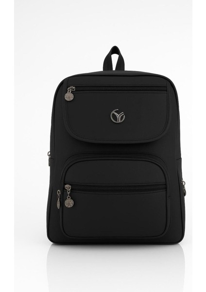 Kadın Suni Deri Çok Bölmeli Sırt Çantası Suya Dayanıklı Orta Boy Sırt Çantası