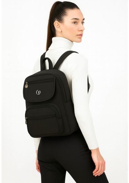 Kadın Suni Deri Çok Bölmeli Sırt Çantası Suya Dayanıklı Orta Boy Sırt Çantası fırsatları