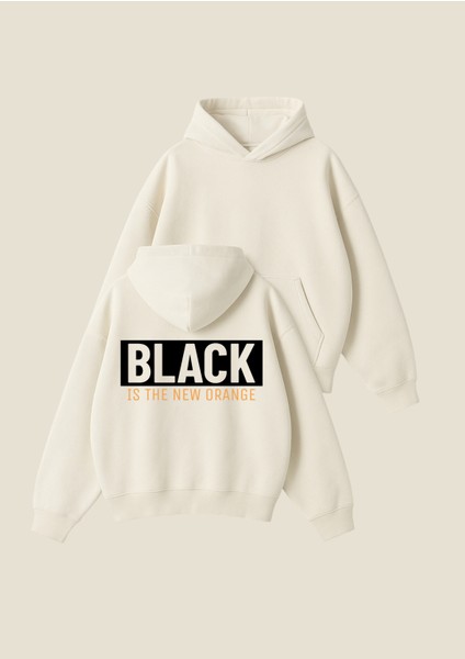 Black Lover Baskılı Unisex Boxy Fit Hoodie Sweatshirt
