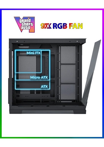 GTA-VI X32 💎 Ryzen 7 5700X 32GB Ram 1TB M.2 Nvme SSD 8GB GDDR7 RTX5060 Ekran Kartı Oyuncu Masaüstü Bilgisayarı fırsatları