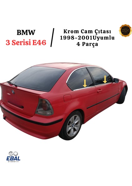 Bmw 3 Serisi E46 Krom Cam Çıtası 4 Parça 1998-2001 P.çelik (Coupe) fiyatları