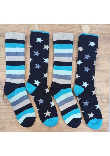 4 Çift Kadın Havlu Kışlık Dikişsiz Çorap Premium Seri