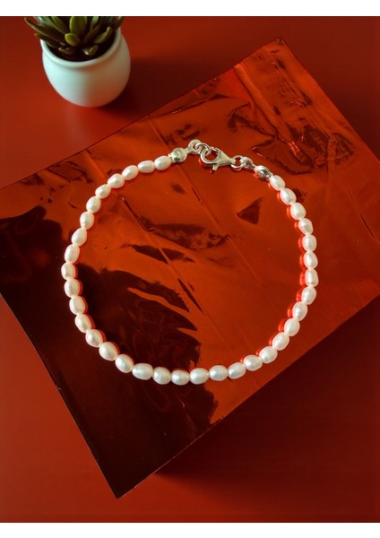 Sertifikalı Mini Arpa Inci Gümüş Bileklik 15 cm - Aa Kalite fiyatları