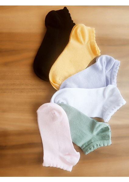 6'lı Rengarenk Pamuklu Kadın Çorap modelleri