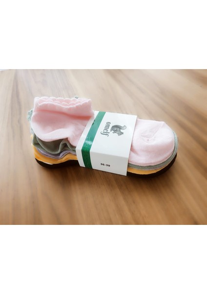 6'lı Rengarenk Pamuklu Kadın Çorap