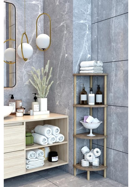 Dekoratif Çok Katlı Raf Banyo Mutfak Salon Düzenleyici