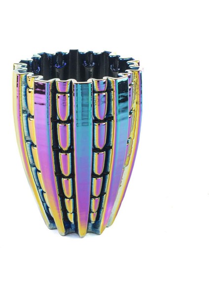 Renkli Porselen Vazo 17X23 cm