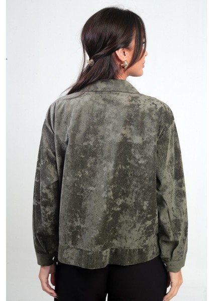 Kadın Torba Cepli Önü Fermuarlı Süet Mont fırsatları