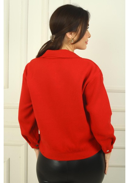 Kadın Önü Fermuarlı Torba Cepli Kaşe Kısa Mont fırsatları