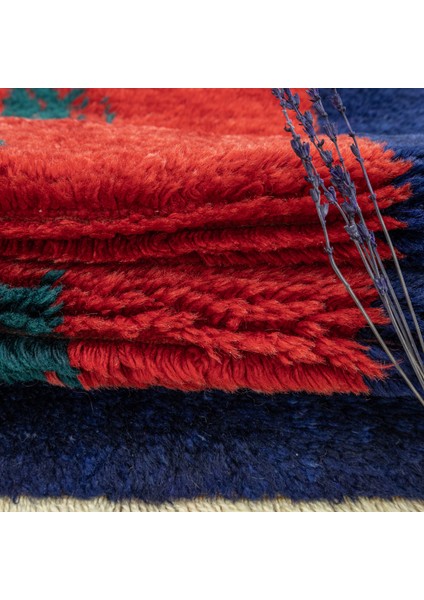 Kumralı Kırmızı El Dokuma Tülü Halı 133X147 cm fırsatları