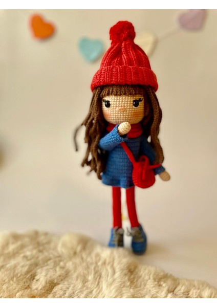 Amigurumi Örgü Oyuncak Bebek(25 Cm)