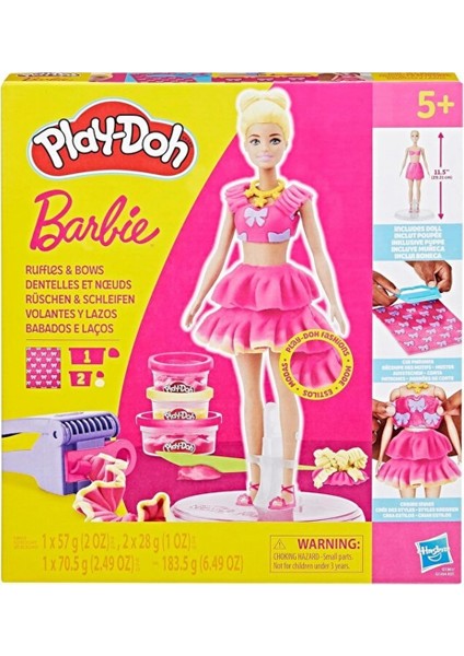 Play-Doh Barbie Fırfırlar ve Fiyonklar Seti