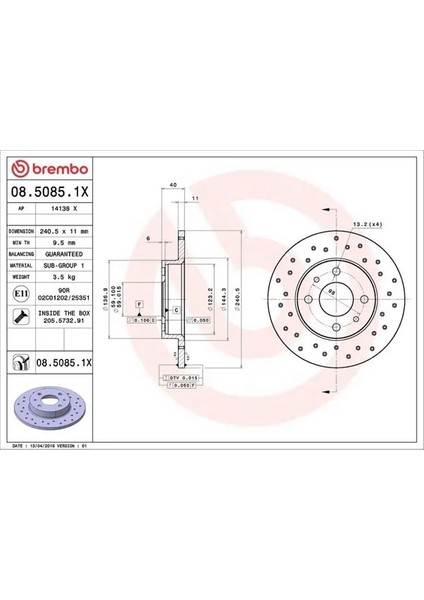 0850851X Fren Diski On 1541802 1541804 1715410 (2 Adet Fiyatıdır)