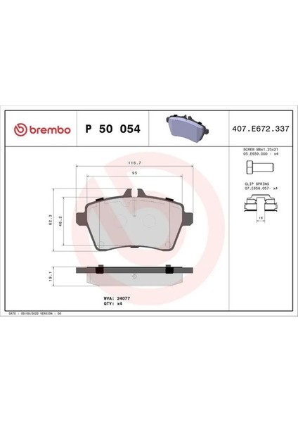 P50054 On Fren Balatasi A1694200220 A1694201020 A1694201820