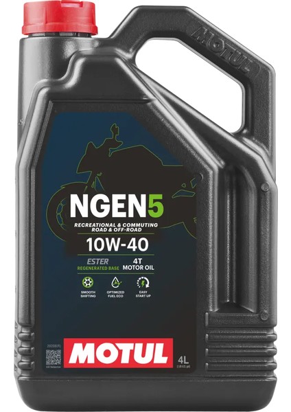 Ngen 5 10W-40 4 L - Yarı Sentetik Motosiklet Motor Yağı