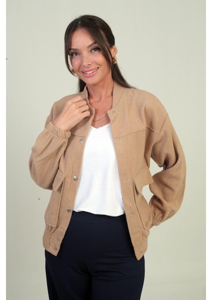 Beli Lastikli Torba Cepli Kaşe Bomber Mont modelleri