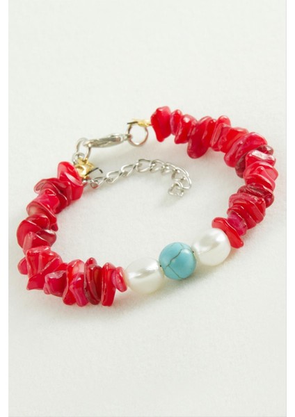 Mercan Kırık Doğaltaşlı Bileklik fiyatları