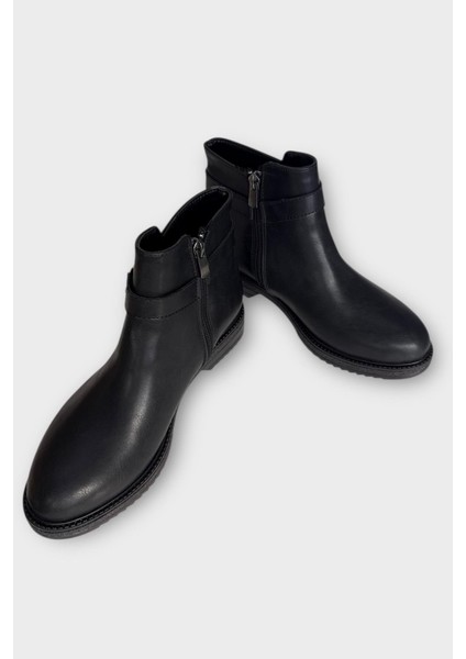 Kadın Tarz Toka Detaylı Günlük Klasik Bot Siyah - Füme fırsatları