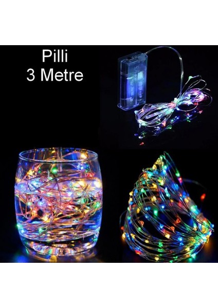 3 M Dekoratif Renkli Peri Led, Yılbaşı Süslemesi LED Işık fiyatları