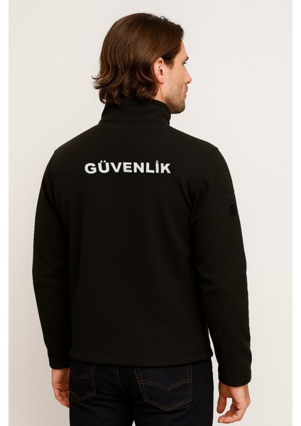 Erkek Nakış Işlemeli 5 Cepli Göğüsten Logolu Kışlık Güvenlik Poları