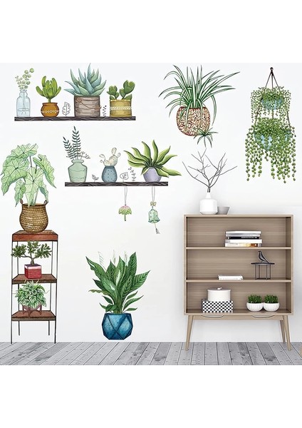 Mdb Tropikal Bitkiler Duvar Stickerı Model D modelleri