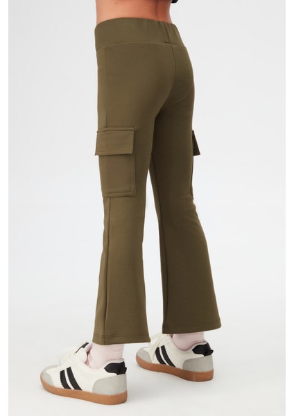 Kamuflaj Yeşil Kız Çocuk Skuba Kargo Cepli Pantolon modelleri