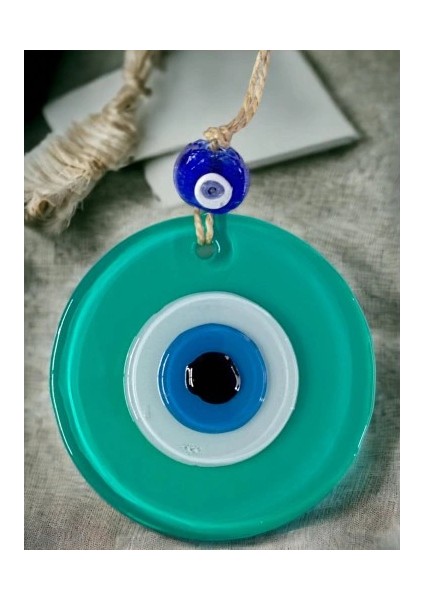 Litae Trend Yeşil Nazar Boncuklu Duvar Süsü 10 cm Cam Duvar Dekoru modelleri