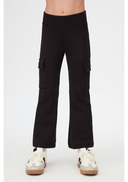 Siyah Kız Çocuk Skuba Kargo Cepli Pantolon fiyatları