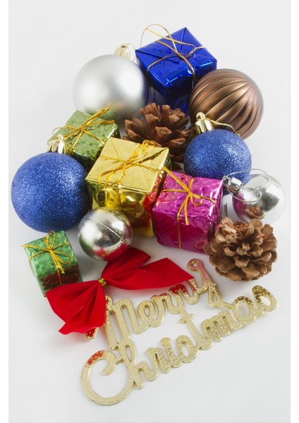 15 Adet Karışık Büyük Boy Yılbaşı Ağaç Süsü