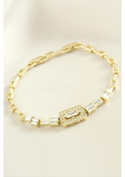 Xuping Dikdörtgen Baget Taşlı Lüks Çelik Bileklik fiyatları