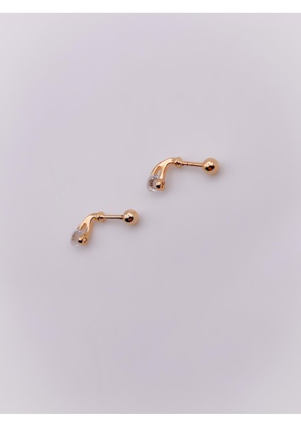 Cerrrahi Çelik Piercing ( Pirsing ) Dönen Tek Taşlı Tragus Helix Piercing (1ADET) indirimleri