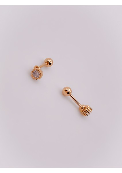 Cerrrahi Çelik Piercing ( Pirsing ) Mini Tek Taşlı Tragus Helix Piercing (1ADET) indirimleri