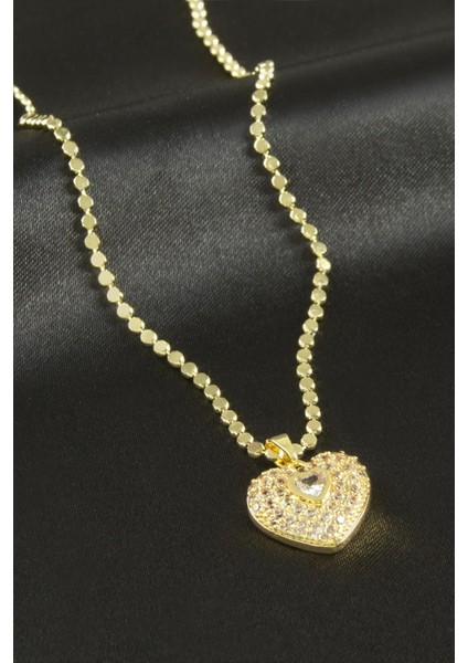 Kalp Zirkon Taşlı Lüks Çelik Kolye fiyatları