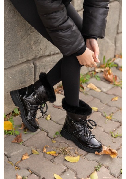 Kadın Siyah Rugan Linnest Bot