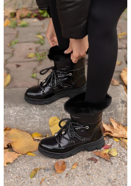 Kadın Siyah Rugan Linnest Bot