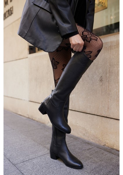 Nihalli Kadın Siyah Gercek Deri Çizme fırsatları