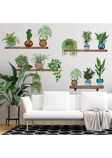Mdb Tropikal Bitkiler Duvar Stickerı Model B fiyatları