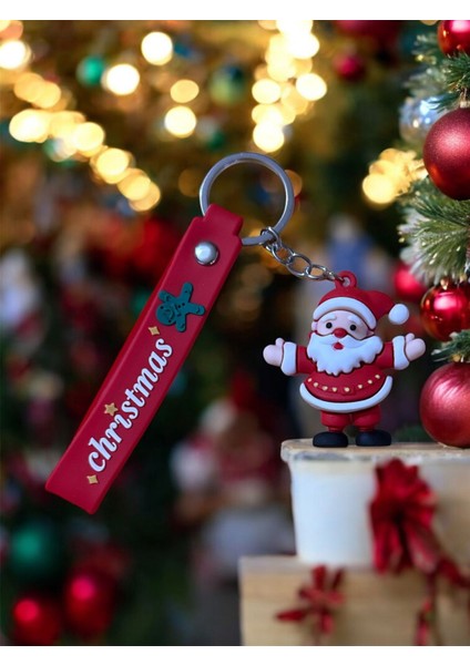 Yılbaşı Temalı Noel Baba Figürlü Anahtarlık – Christmas Silikon askılı fırsatları