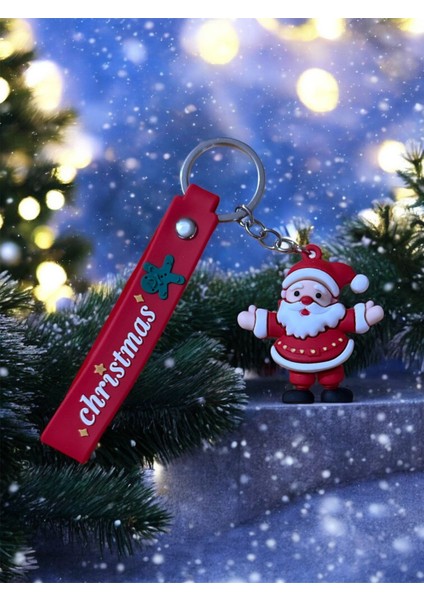 Yılbaşı Temalı Noel Baba Figürlü Anahtarlık – Christmas Silikon askılı indirimleri