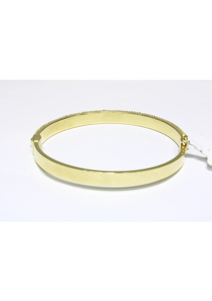 14 Ayar Altın Dorika Işlemeli Kelepçe Bilezik Yeşil Altın Renginde 11.45 gr modelleri