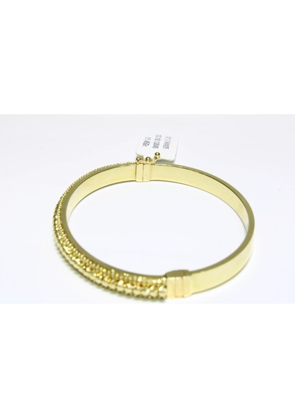 14 Ayar Altın Dorika Işlemeli Kelepçe Bilezik Yeşil Altın Renginde 11.45 gr fırsatları