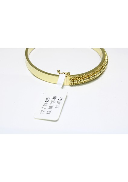 14 Ayar Altın Dorika Işlemeli Kelepçe Bilezik Yeşil Altın Renginde 11.45 gr indirimleri