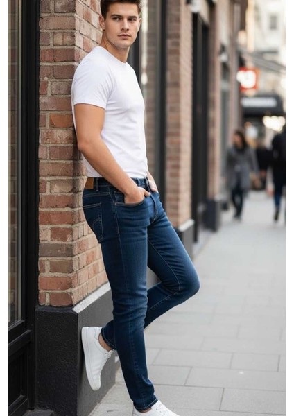 Lucas Slim Fit Kot Pantolon Lacivert fiyatları