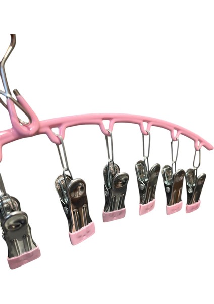 Pembe Çoklu Çorap Şal Iç Çamaşırı Askısı modelleri