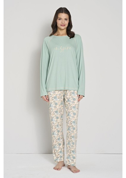 1902 Uzun Kollu Bayan Pijama Takım