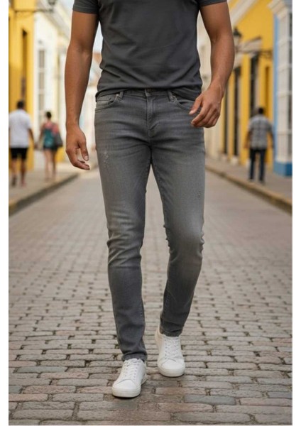 Danny Slim Fit Kot Pantolon Gri fiyatları