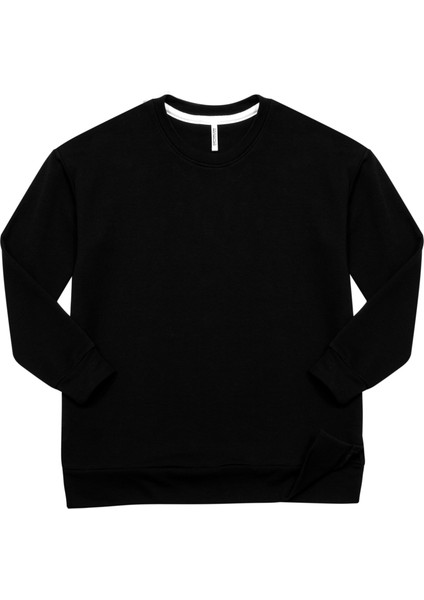 Kadın Venezia Rahat Kesim Yırtmaçlı Sıfır Yaka Sweatshirt fiyatları